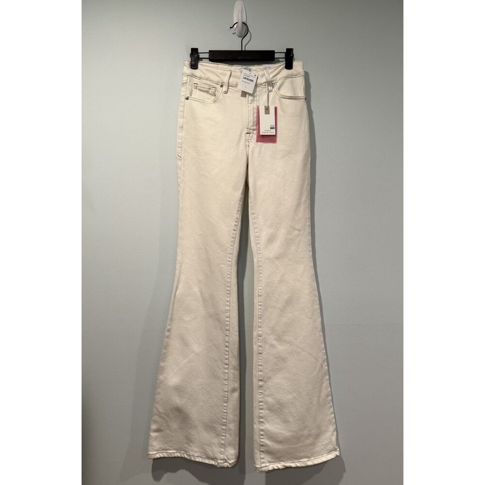 NEW Good American x Dolly Joleans Jeans Womens 4 Good Legs Flare Stretch Hippie